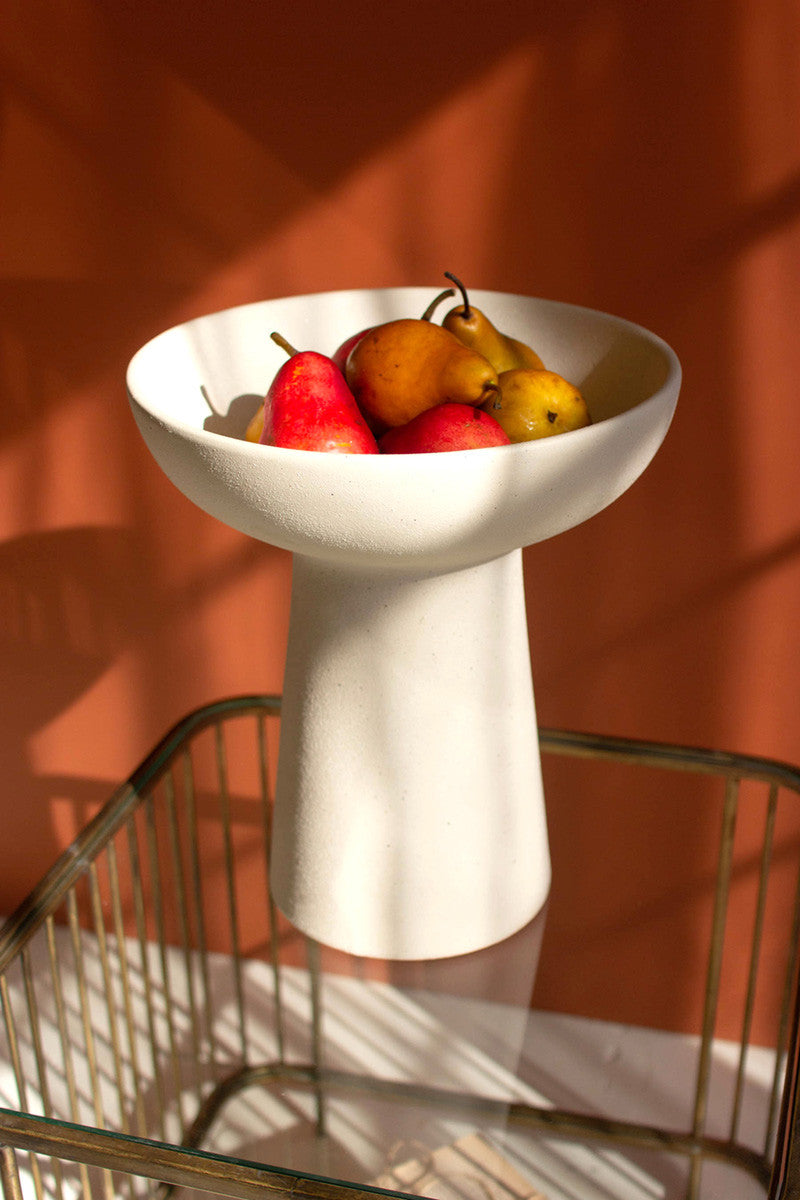 Ceramic Compote - Tall By Kalalou | Trays & Pedestals | Modishstore
