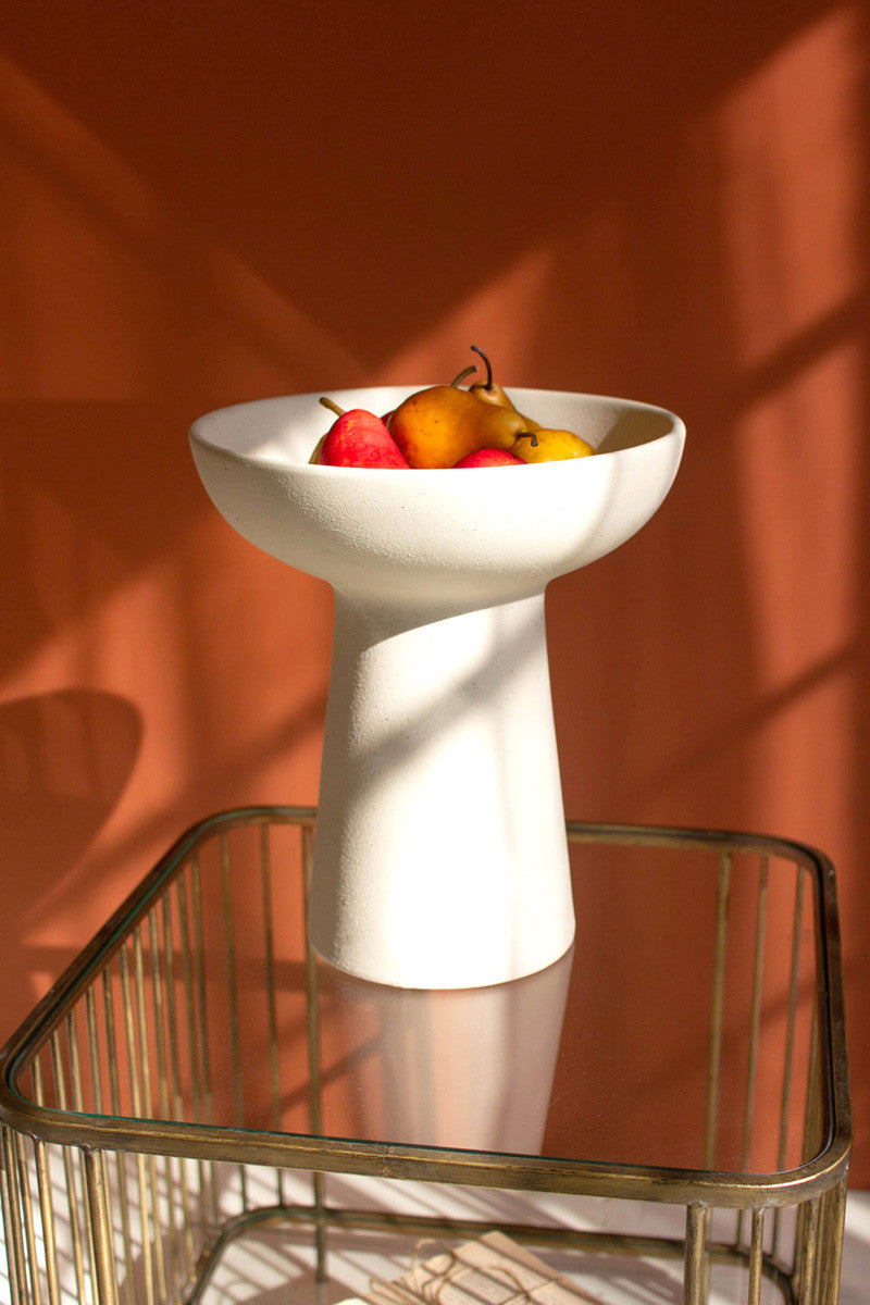 Ceramic Compote - Tall By Kalalou | Trays & Pedestals | Modishstore - 4