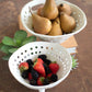 White Ceramic Berry Bowl With Holes - Feet By Kalalou | Decorative Bowls | Modishstore - 3