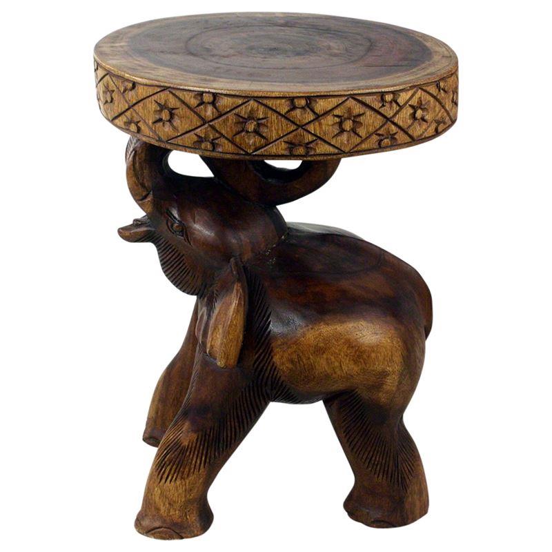 Haussmann Chang End Table 15" Dia - Walnut | End Tables | Modishstore-5