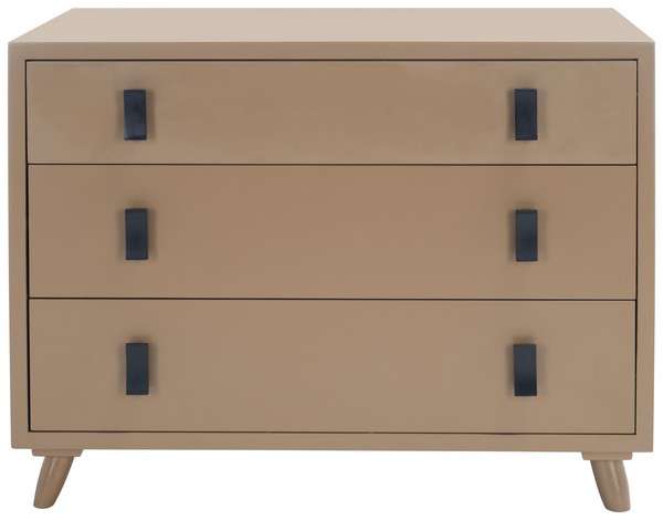 Safavieh Blaize 3 Drawer Chest - Taupe | Drawers | Modishstore - 2