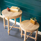Round Wooden Side Tables With Turned Legs Set Of 2 By Kalalou | Modishstore | Side Tables