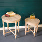 Round Wooden Side Tables With Turned Legs Set Of 2 By Kalalou-2