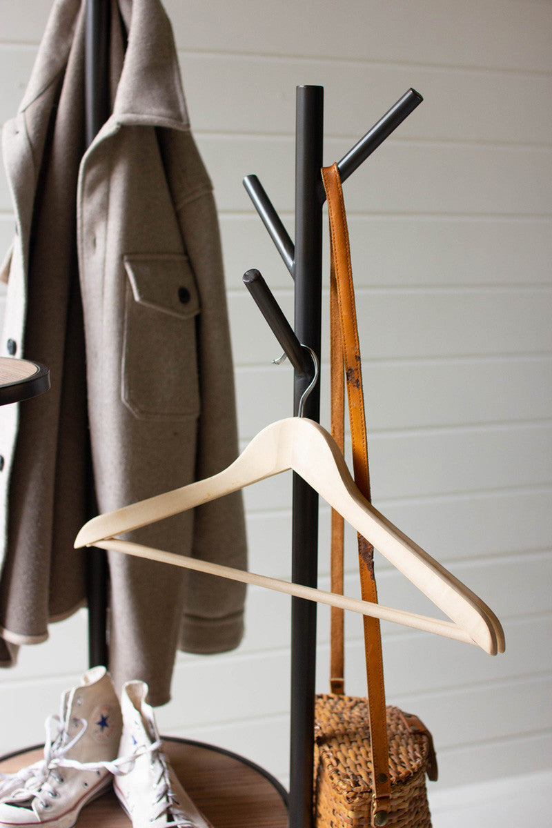 Metal And Wood Coat Rack With Round Shelves By Kalalou | Coat Racks | Modishstore - 2