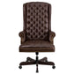 Flash Furniture CI-360-BRN-GG High Back Traditional Tufted Brown Leather Executive Swivel Office Chair | Office Chairs | Modishstore-2