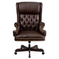 Flash Furniture CI-J600-BRN-GG High Back Traditional Tufted Brown Leather Executive Swivel Office Chair | Office Chairs | Modishstore - 2