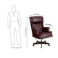 Flash Furniture CI-J600-BY-GG High Back Traditional Tufted Burgundy Leather Executive Swivel Office Chair | Office Chairs | Modishstore-5