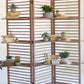 folding wooden screen with three shelves By Kalalou-2