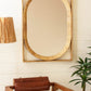 Rectangle/Oval Cane Wrapped Mirror By Kalalou | Mirrors | Modishstore