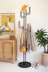 Black Iron Cactus Coat Tower - Kd Not Freight By Kalalou