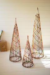 Nesting Twig Christmas Trees Set Of 3  By Kalalou