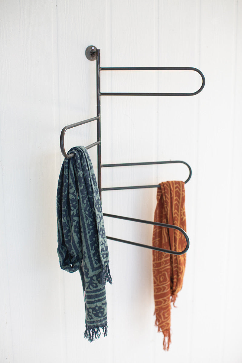 Rotating Wall Towel Rack By Kalalou | Modishstore | Hooks & Racks