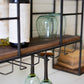 metal and wood cubed wall wine bar By Kalalou-3