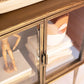 Antique Brass And Glass Two Door Cabinet By Kalalou-4