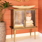 Antique Brass And Glass Two Door Cabinet By Kalalou-3