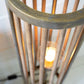 Round Brass & Wood Cylinder Floor Lamp By Kalalou-3