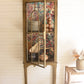 Gold Metal And Glass Cabinet With Colorful Print Back | Cabinets |  Modishstore 