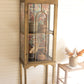 Gold Metal And Glass Cabinet With Colorful Print Back | Cabinets |  Modishstore  - 3