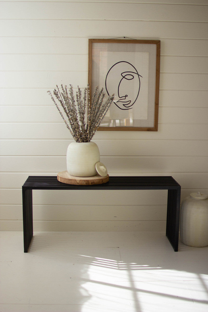 Black Metal Bench Console | Console Tables |  Modishstore  - 5