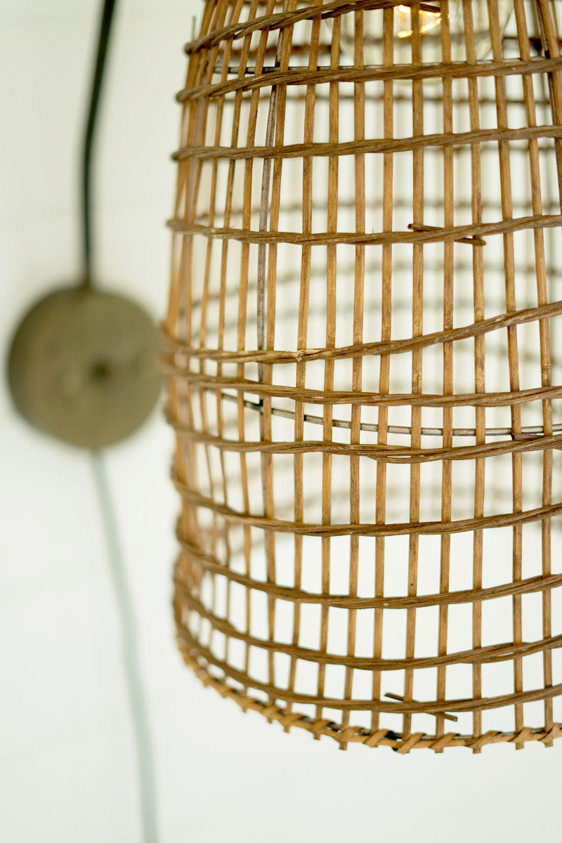 Wicker Dome Wall Sconce Lamp | Wall Lamps |  Modishstore  - 2
