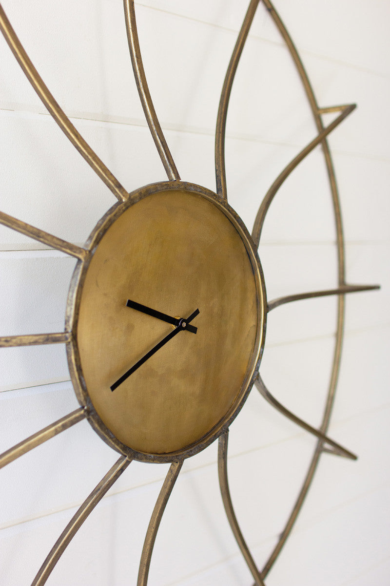 Antique Brass Wall Clock | Clocks |  Modishstore  - 2