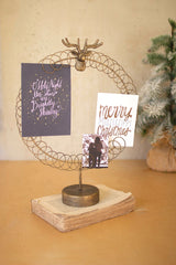 Round Wire Christmas Card Holder On A Stand By Kalalou