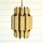 Folding Brass Finish Metal Pendant Light By Kalalou | Pendant Lamps | Modishstore