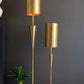 Antique Gold Floor Lamp With Metal Barrel Shade By Kalalou | Floor Lamps | Modishstore - 2