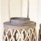grey willow cylinder lanterns with glass inserts Set Of 4 By Kalalou-2