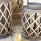 grey willow cylinder lanterns with glass inserts Set Of 4 By Kalalou-3