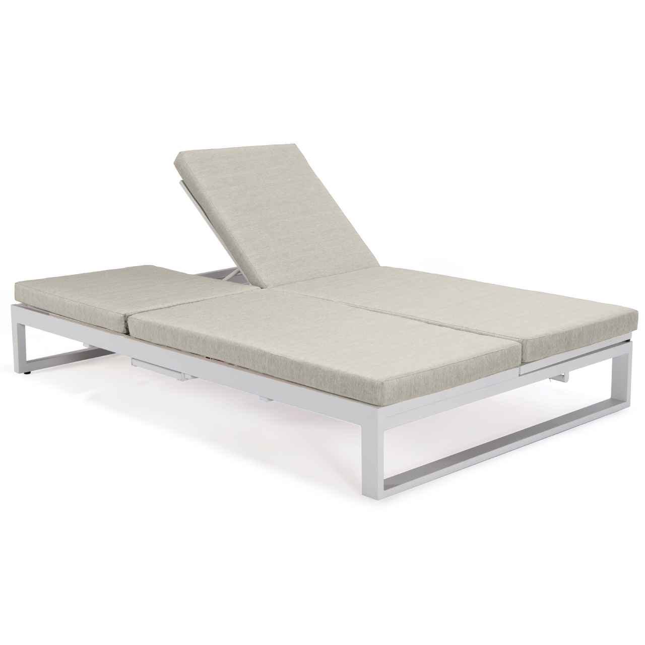 LeisureMod Chelsea Convertible Lounge Reclining Double Chaise With Cushions | Outdoor Recliners & Lounge Chairs | Modishstore - 16