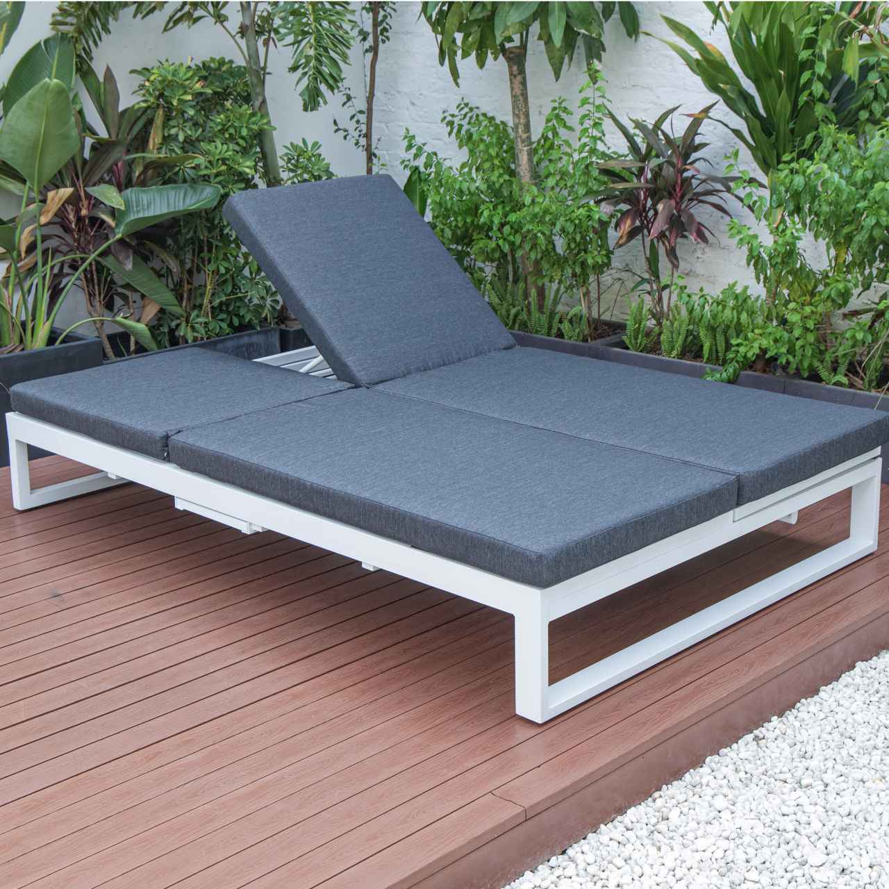 LeisureMod Chelsea Convertible Lounge Reclining Double Chaise With Cushions | Outdoor Recliners & Lounge Chairs | Modishstore - 22
