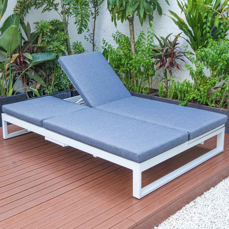 LeisureMod Chelsea Convertible Lounge Reclining Double Chaise With Cushions | Outdoor Recliners & Lounge Chairs | Modishstore - 34