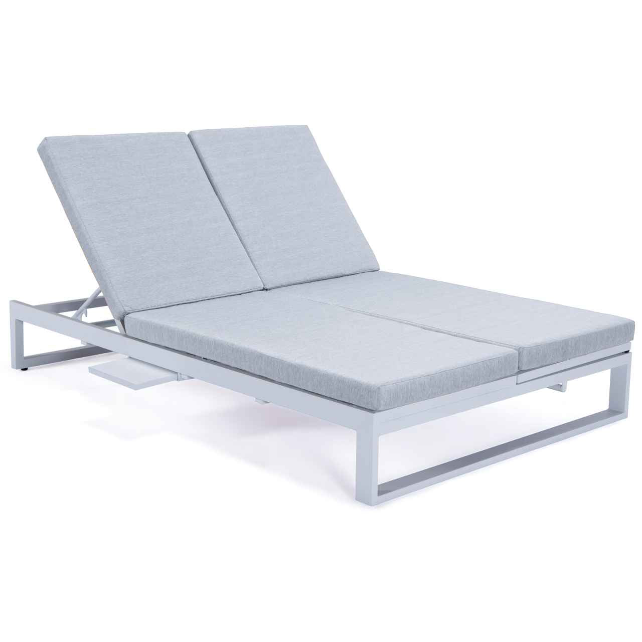 LeisureMod Chelsea Convertible Lounge Reclining Double Chaise With Cushions | Outdoor Recliners & Lounge Chairs | Modishstore - 61