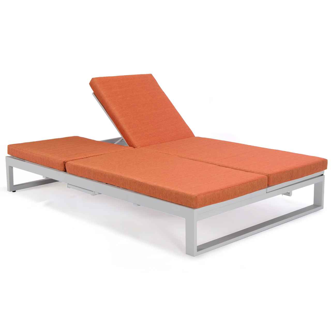 LeisureMod Chelsea Convertible Lounge Reclining Double Chaise With Cushions | Outdoor Recliners & Lounge Chairs | Modishstore - 73