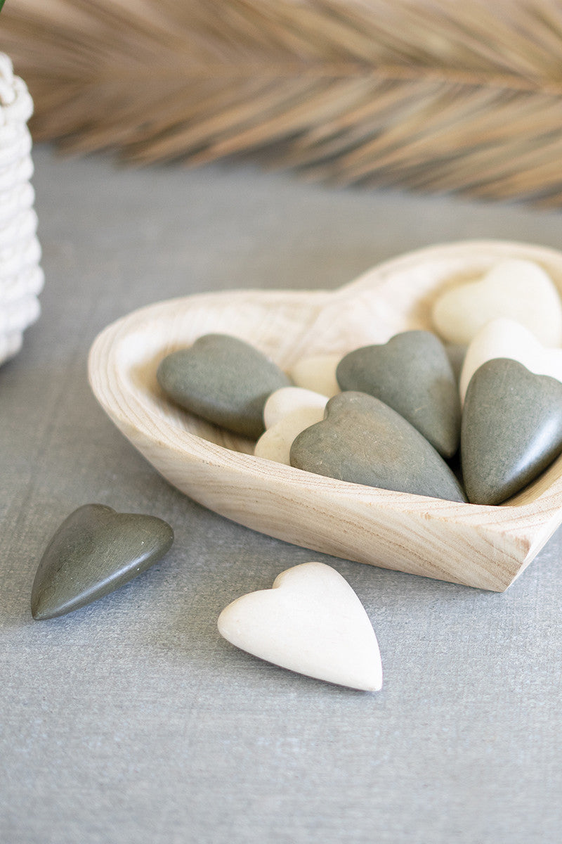 Hand Carved Wooden Heart Bowl By Kalalou |  Decorative Bowls | Modishstore | CMH1021 - 2