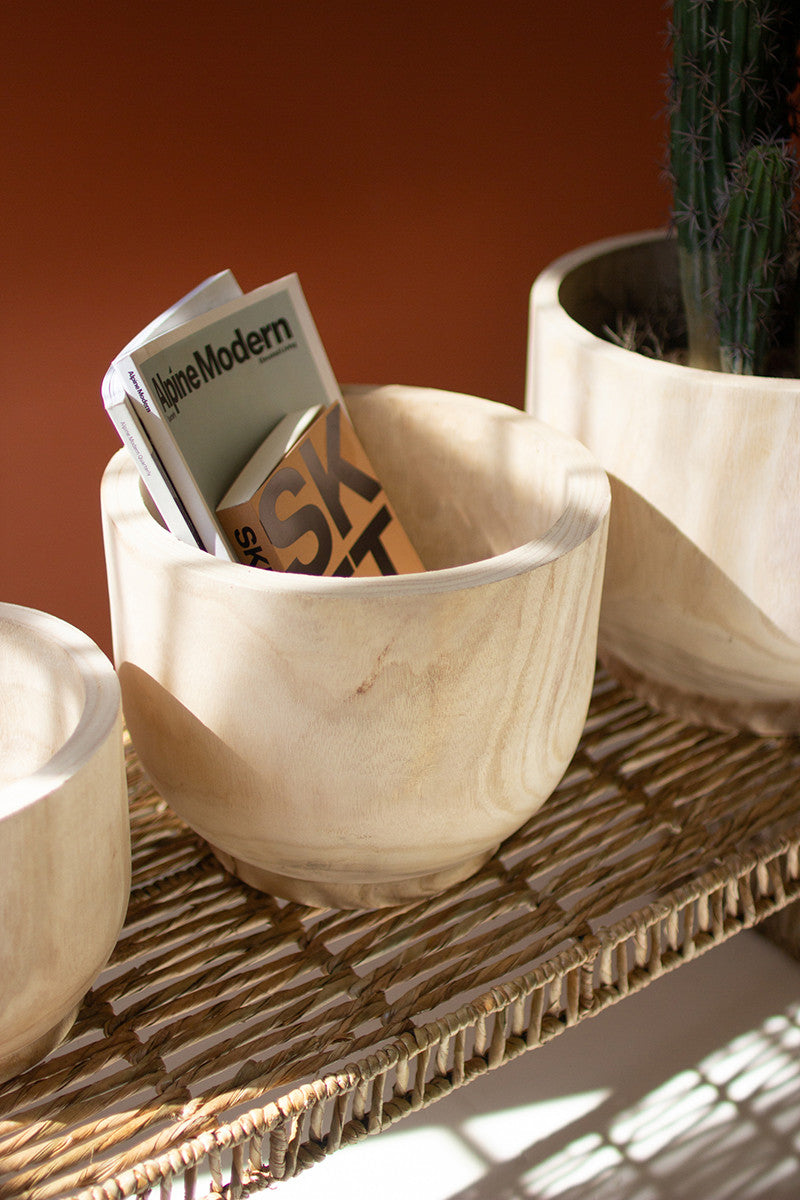Wooden Planters Set Of 3 By Kalalou-2