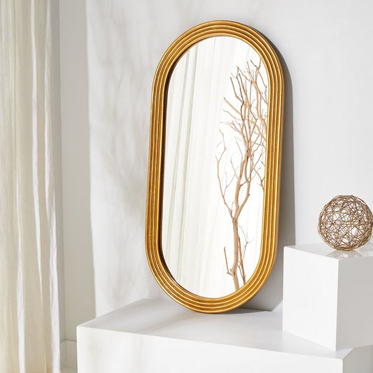 Safavieh Jeanelle Oval Gold Mirror | Mirrors | Modishstore