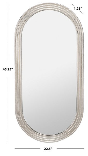 Safavieh Shania Oval Silver Mirror | Mirrors | Modishstore - 3