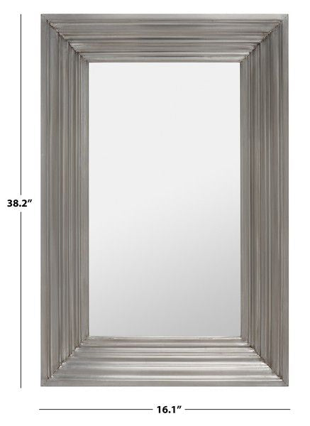 Safavieh Kerry Large Rect Wall Mirror - Silver | Mirrors | Modishstore - 2