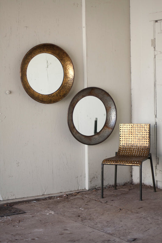 Kalalou Round Metal Mirror | Modishstore | Mirrors