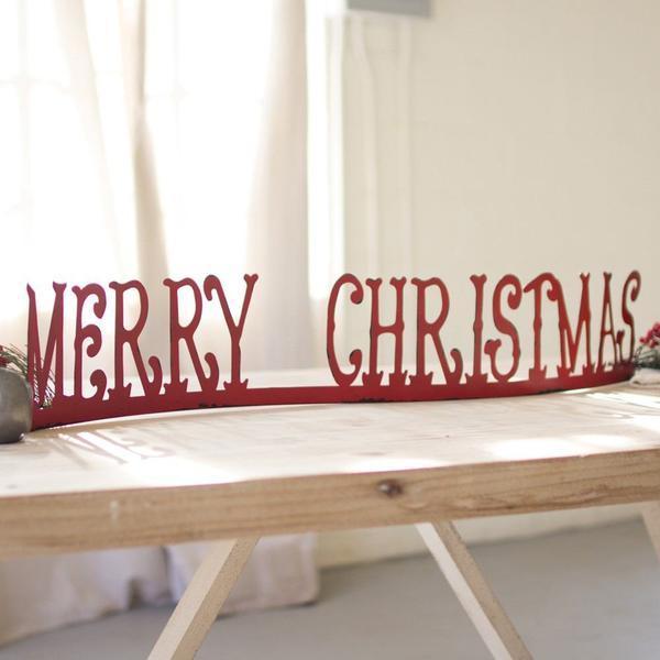 Kalalou Table Top Mantle Merry Christmas | Modishstore | Holiday