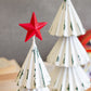 White Painted Metal Christmas Trees W Red Star Set Of 2 By Kalalou | Christmas Trees |  Modishstore  - 2
