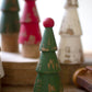 Set Of Nine Turned Wood Painted Christmas Trees By Kalalou | Christmas Trees | Modishstore - 2