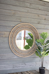 Round Bamboo Mirror By Kalalou
