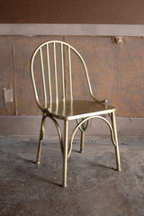 Kalalou Metal Chair - Antique Brass Finish