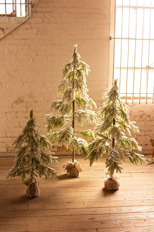 Artificial Frosted Christmas Tree - Small By Kalalou |  Christmas Trees | Modishstore | CNL1301