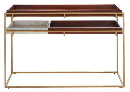 Safavieh Akari Marble Console Table - Brown | Console Tables | Modishstore