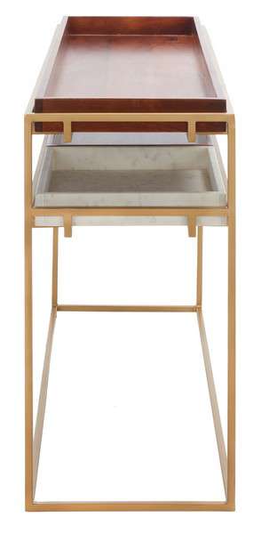 Safavieh Akari Marble Console Table - Brown | Console Tables | Modishstore - 2
