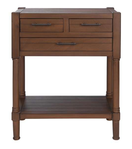 Safavieh Filbert 3 Drawer Console Table - Brown | Console Tables | Modishstore - 2